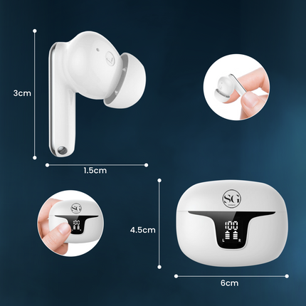 Smartgoodz Novabeats Wireless Earbuds - 40 Hours Playtime,ENC ANC Ergonomic Design and 9D Surround Sound 