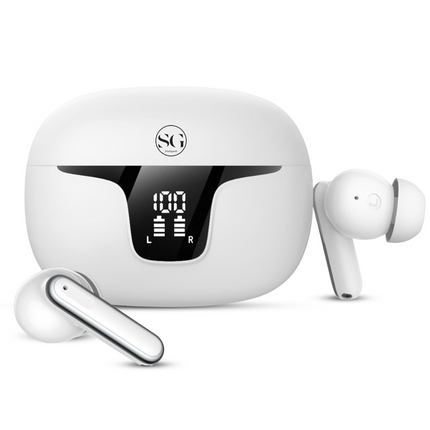 Smartgoodz Novabeats Wireless Earbuds - 40 Hours Playtime,ENC ANC Ergonomic Design and 9D Surround Sound 