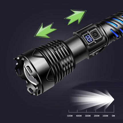 Smartgoodz Military Flashlight LED White laser - 3500 Lumen, USB-C Rechargeable with 800 Meter Range