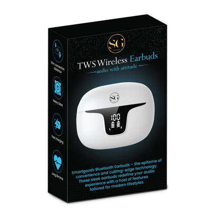 Smartgoodz Novabeats Wireless Earbuds - 40 Hours Playtime,ENC ANC Ergonomic Design and 9D Surround Sound 